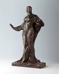 Stehende Frau mit ausgestrecktem rechten Arm, 1917-18 (Guss ca. 1918-25)